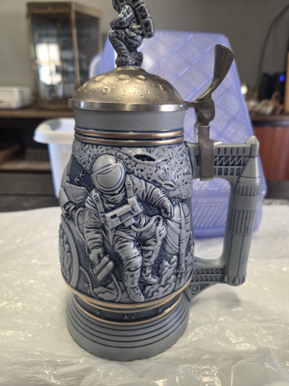 Vintage Collectible Conquest Of Space Ceramic Beer Stein